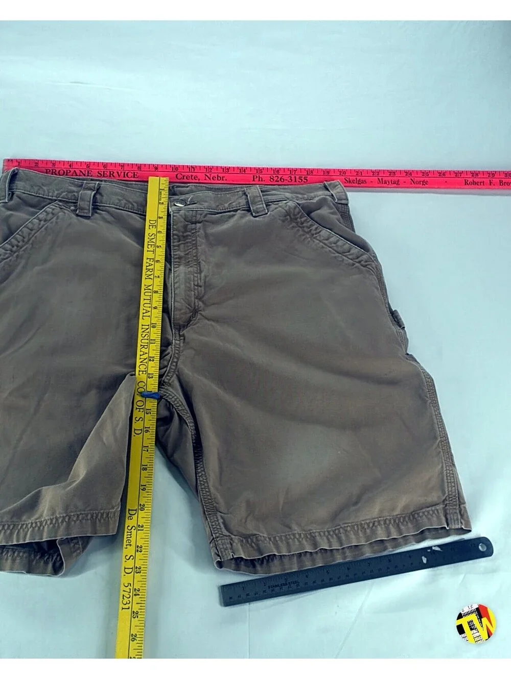Carhartt B147 Work Shorts Duck Canvas Carpenter Utility